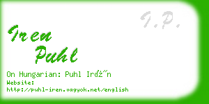 iren puhl business card